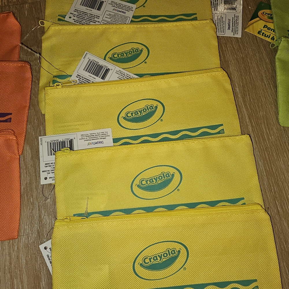 Crayola Pencil Pouches in Orange and Yellow& Green - Picture 3 of 6